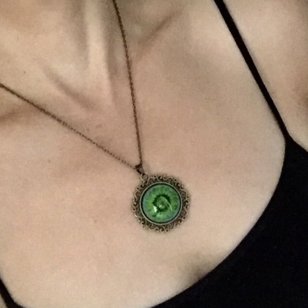 Dried Flower Pendant Necklace